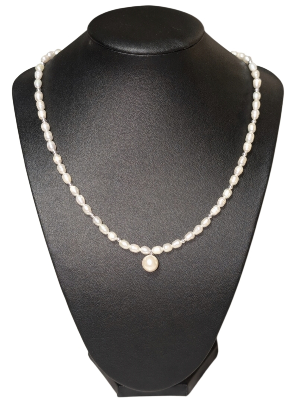 Handmade Freshwater White Pearl Drop Necklace - Elegant Timeless Style